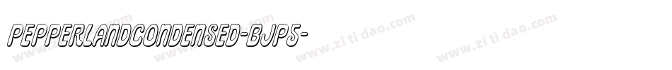 PepperlandCondensed-BJP5字体转换