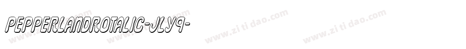 PepperlandRotalic-jly9字体转换