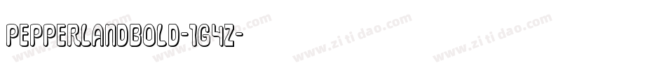 PepperlandBold-1g4Z字体转换