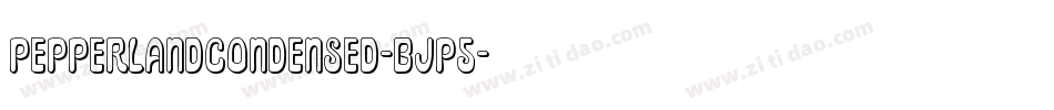 PepperlandCondensed-BJP5字体转换