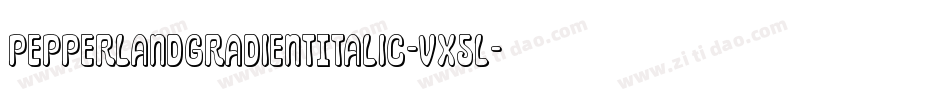 PepperlandGradientItalic-VX5l字体转换