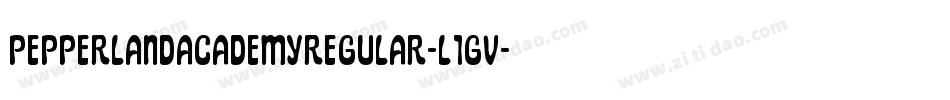 PepperlandAcademyRegular-l1GV字体转换