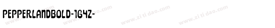 PepperlandBold-1g4Z字体转换