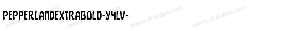 PepperlandExtraBold-Y4Lv字体转换
