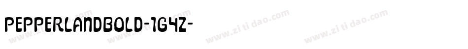 PepperlandBold-1g4Z字体转换