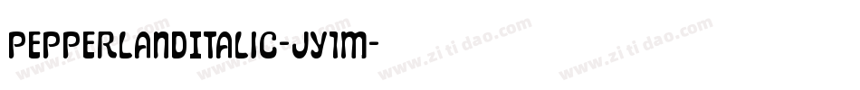 PepperlandItalic-JY1m字体转换