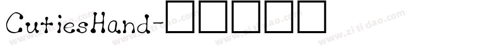 CutiesHand字体转换