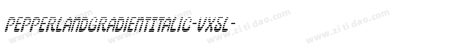 PepperlandGradientItalic-VX5l字体转换