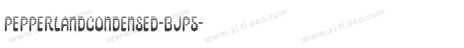 PepperlandCondensed-BJP5字体转换