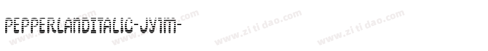PepperlandItalic-JY1m字体转换