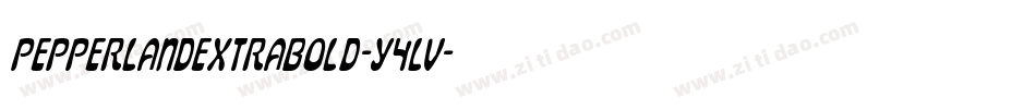 PepperlandExtraBold-Y4Lv字体转换