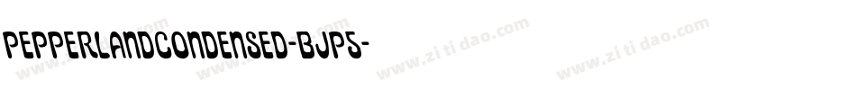 PepperlandCondensed-BJP5字体转换