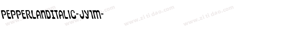 PepperlandItalic-JY1m字体转换