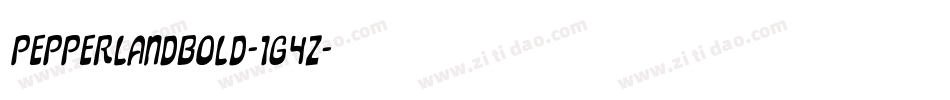 PepperlandBold-1g4Z字体转换