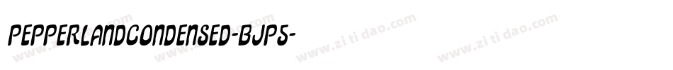 PepperlandCondensed-BJP5字体转换