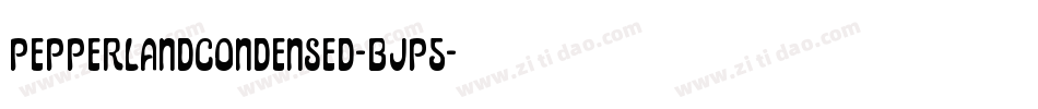 PepperlandCondensed-BJP5字体转换