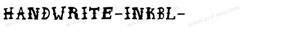 Handwrite-Inkbl字体转换