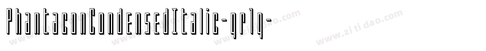 PhantaconCondensedItalic-qr1q字体转换