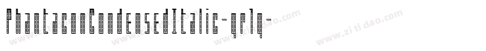 PhantaconCondensedItalic-qr1q字体转换
