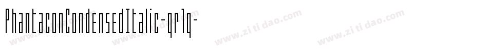 PhantaconCondensedItalic-qr1q字体转换
