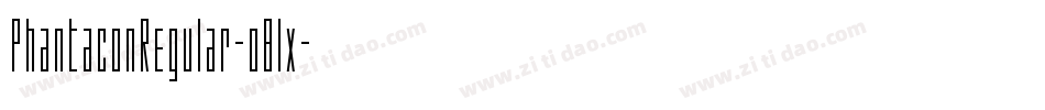 PhantaconRegular-o8lx字体转换