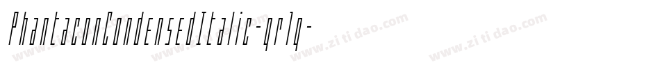 PhantaconCondensedItalic-qr1q字体转换