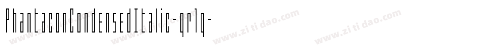 PhantaconCondensedItalic-qr1q字体转换