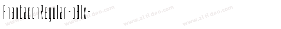 PhantaconRegular-o8lx字体转换