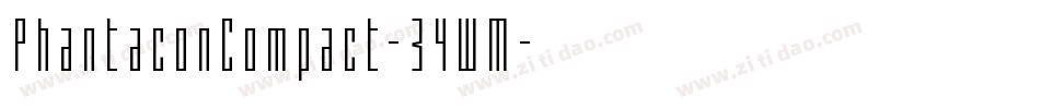 PhantaconCompact-34WM字体转换