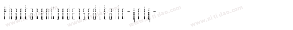 PhantaconCondensedItalic-qr1q字体转换