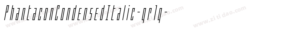 PhantaconCondensedItalic-qr1q字体转换