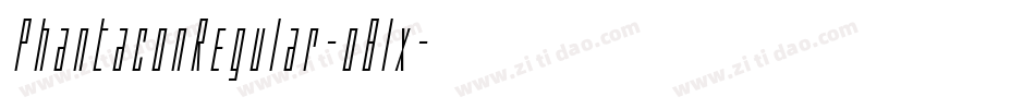 PhantaconRegular-o8lx字体转换