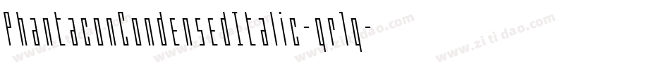 PhantaconCondensedItalic-qr1q字体转换