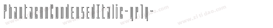 PhantaconCondensedItalic-qr1q字体转换