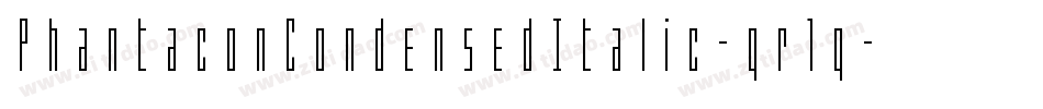 PhantaconCondensedItalic-qr1q字体转换