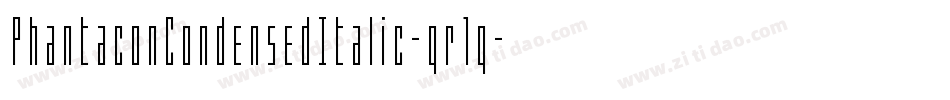 PhantaconCondensedItalic-qr1q字体转换