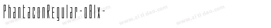PhantaconRegular-o8lx字体转换