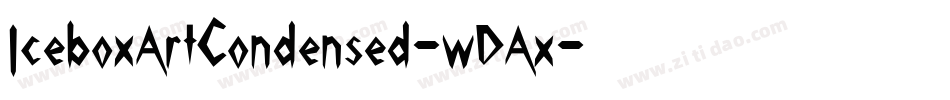 IceboxArtCondensed-wDAx字体转换