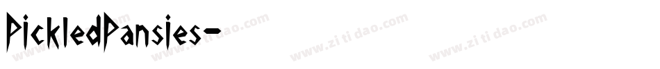 PickledPansies字体转换