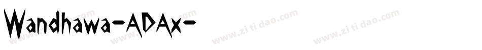 Wandhawa-ADAx字体转换