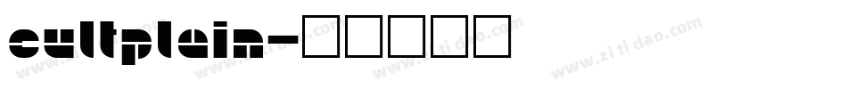 CultPlain字体转换