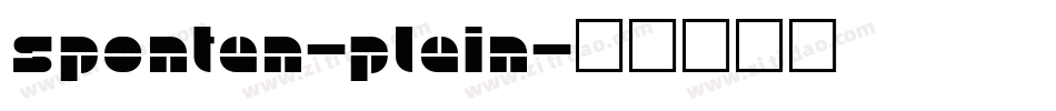 Spontan-Plain字体转换