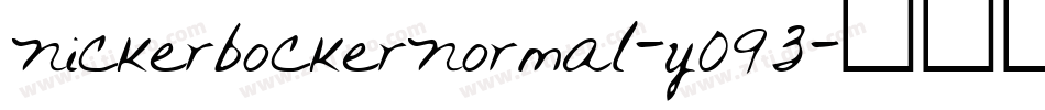 NickerbockerNormal-y093字体转换