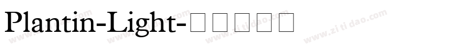 Plantin-Light字体转换