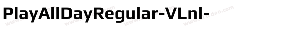 PlayAllDayRegular-VLnl字体转换