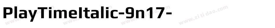 PlayTimeItalic-9n17字体转换