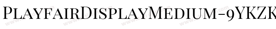 PlayfairDisplayMedium-9YKZK字体转换