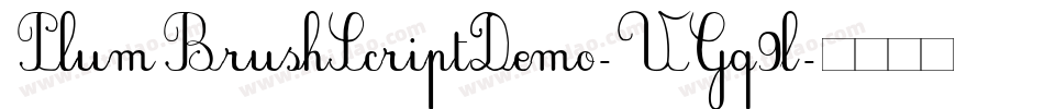 PlumBrushScriptDemo-VGq9l字体转换