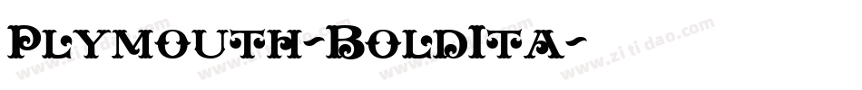 Plymouth-BoldIta字体转换