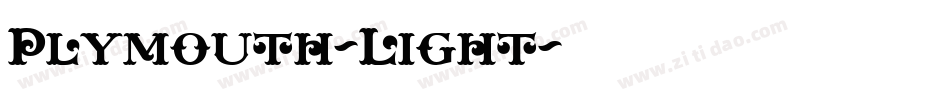 Plymouth-Light字体转换